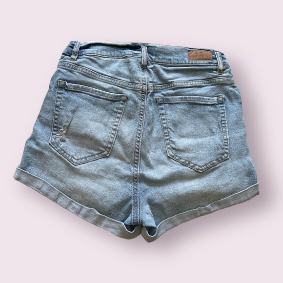Light Blue high rise Garage Jean shorts - Picture 2 of 3